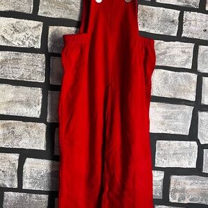 Vintage Red Overalls Size 3